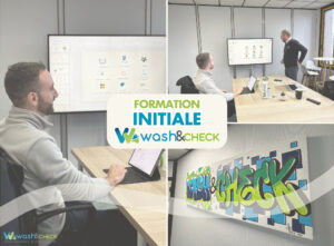 Photo représentant notre nouveau franchisé Wash&Check ainsi que son formateur.