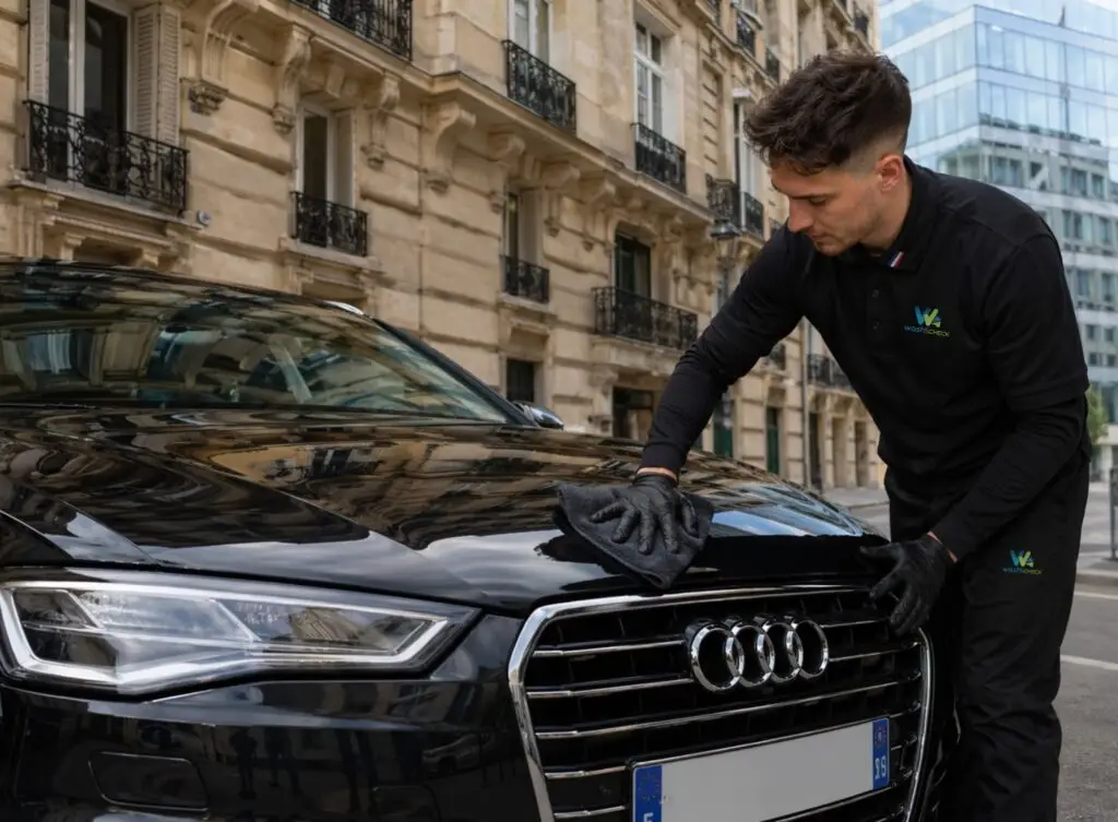 Technicien Wash&Check nettoyage voiture à domicile Paris Île-de-France