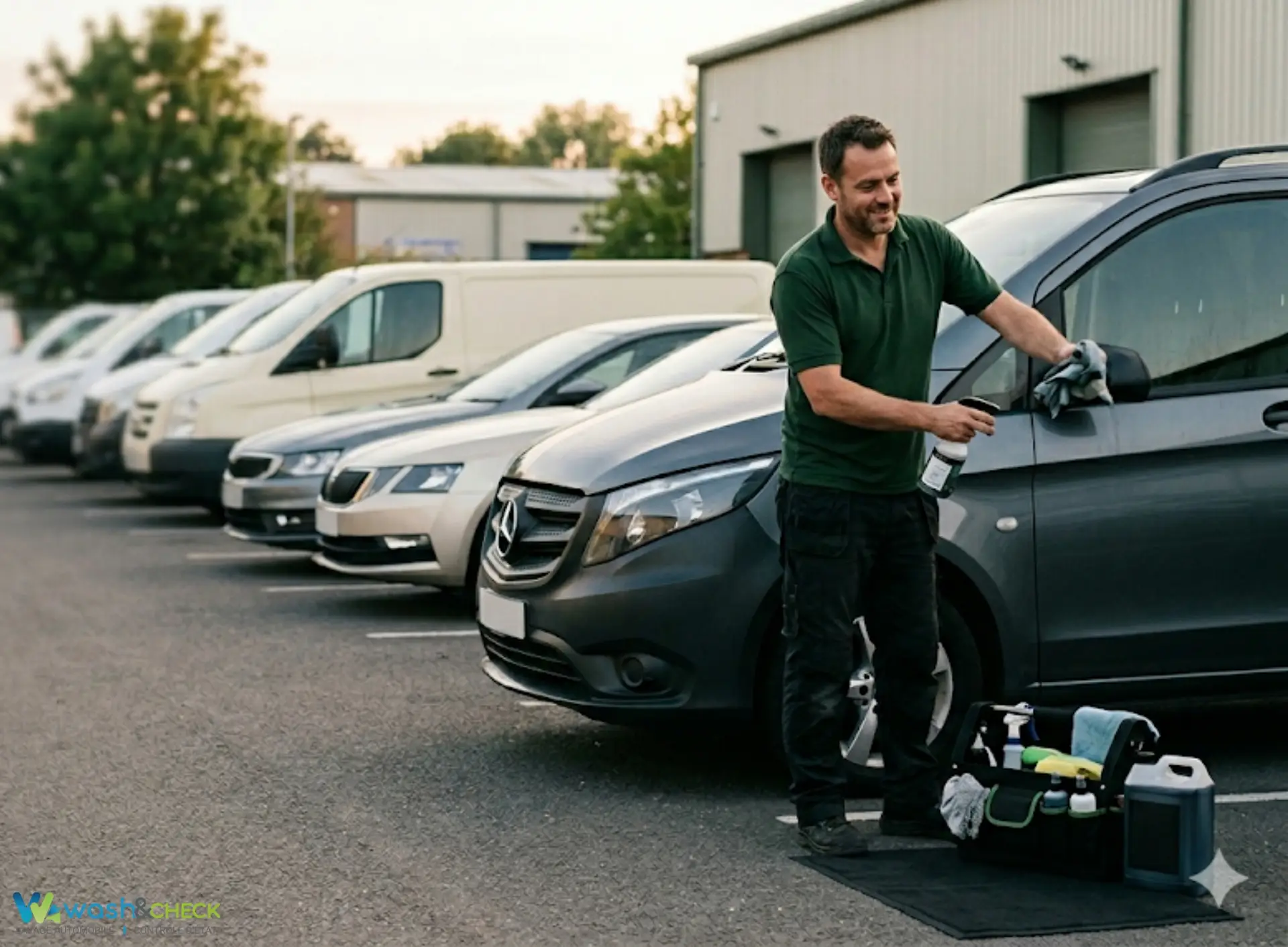 Franchise Wash&Check à temps plein : un franchisé reconverti en intervention sur une flotte d'entreprise