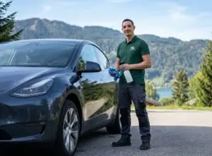 Nettoyage voiture à Chambéry : Tanguy Maréchal, franchisé Wash&Check, en intervention à domicile dans le Pays savoyard